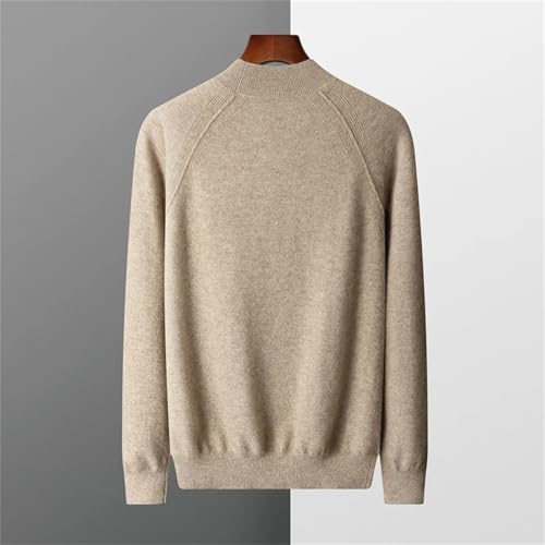 Men Goat Cashmere Mock Neck Pullover Sweater Casual Winter Soft Warm Long Sleeve Knitwear2