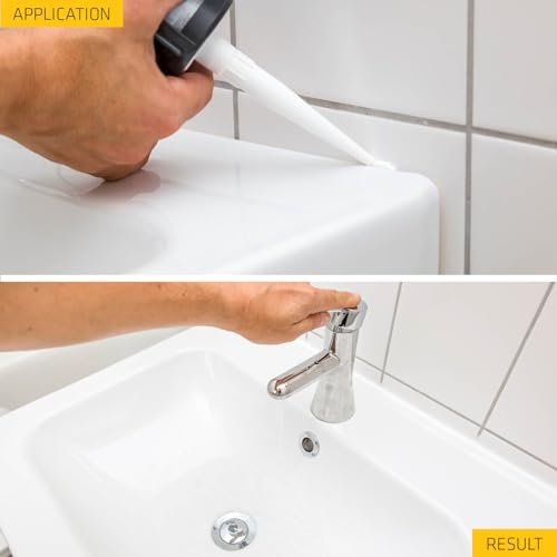 Everbuild Forever Clear Anti-Mould Silicone Sealant – Permanently Waterproof – Suitable for Internal And External Use – Clear – 295ml