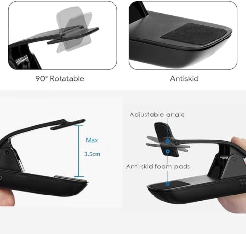 Image of One94Store Rechargeable Book Light for Reading - Magnetic Clip-On LED with 3 Color Modes, Adjustable Brightness, 360 Flexible Neck, Type-C Charging (Black)