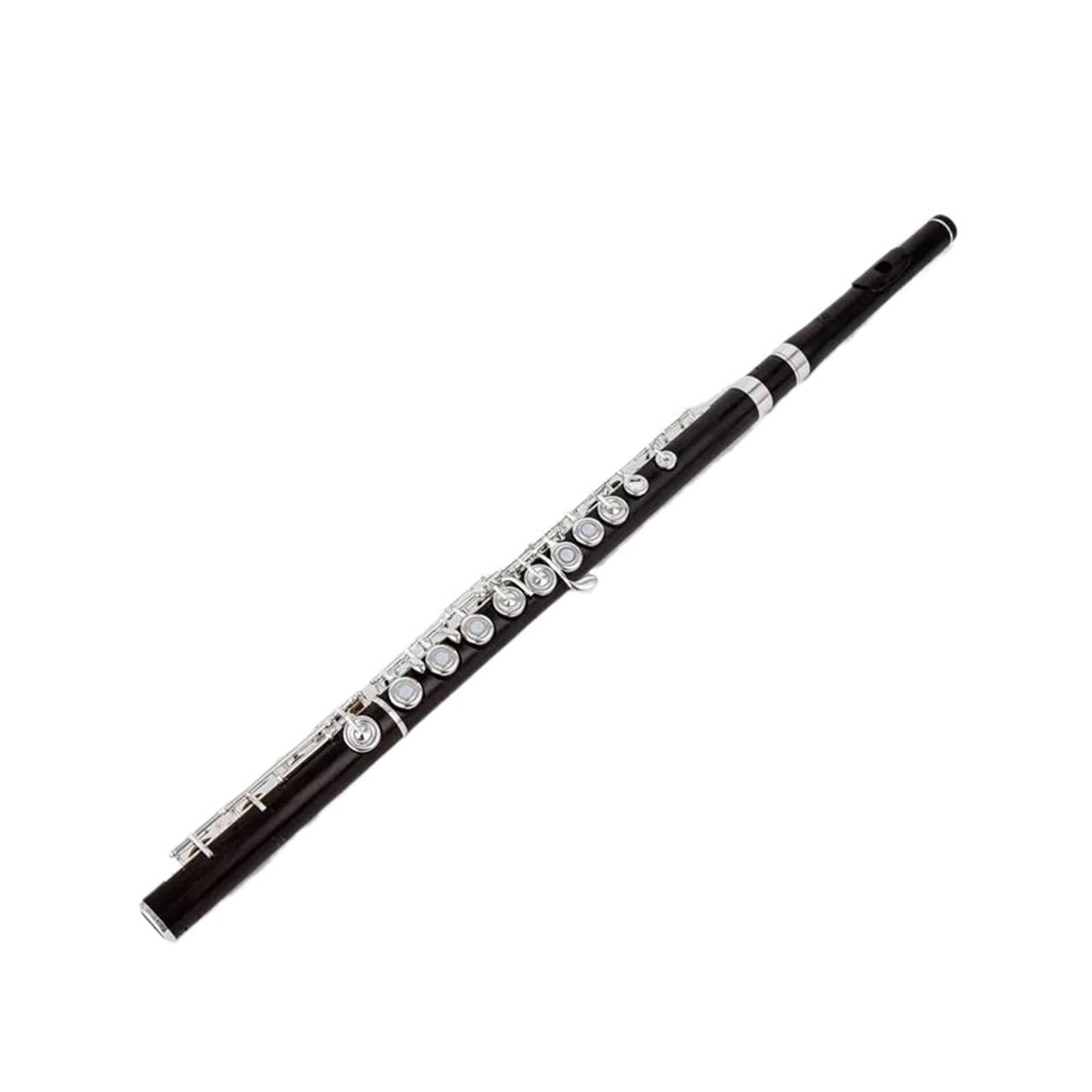 Flûte Traversière En Ébène 17 Trous Plaquée Argent Clé Mi Instrument À Vent Professionnel Flûte Pour Adultes