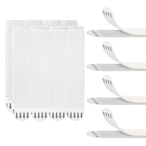 Image of Large Picture Hanging Strips, Heavy Duty Wall Picture Hanging Kit for Damage-Free, White Hanging Hooks Without Nail (40 Strips)