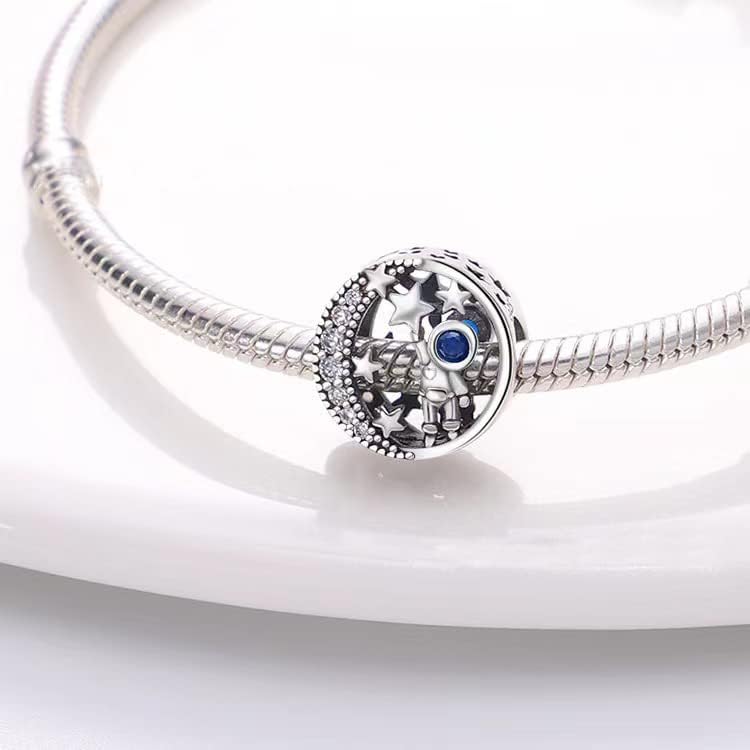 925 Sterling Silver Bead Charm for Pandora Charms Bracelets and Necklaces for Woman 5A Cubic Zirconias Dangle Pendant,Jewelry Bead - Image 2