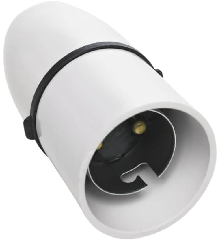 2 Pack Bayonet Cap Lamp Holder T2 Ceiling Lamp holder for use with Light Bulb Fitting Holder (White)