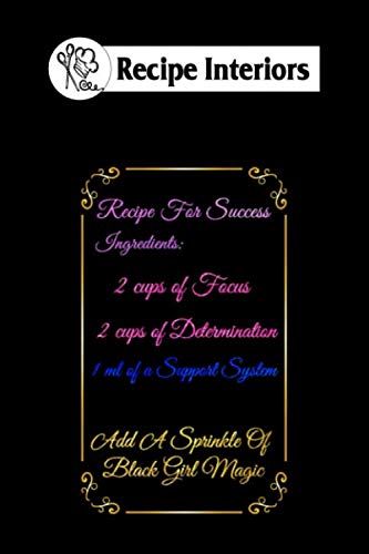  Recipe interiors: recipe for success ingredients 6x9 100 pages bleed