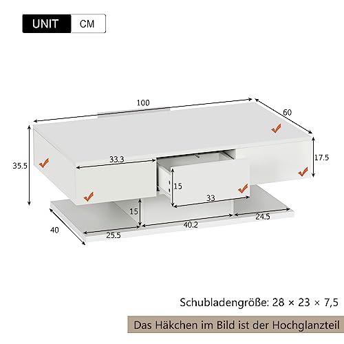 Grande table basse moderne laquée au design minimaliste épuré