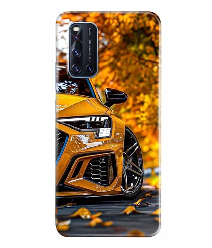 Image of Racing Car Rider Printed Hard Back Case Cover & Compatible for Vivo V19 (Multicolor) - D1815