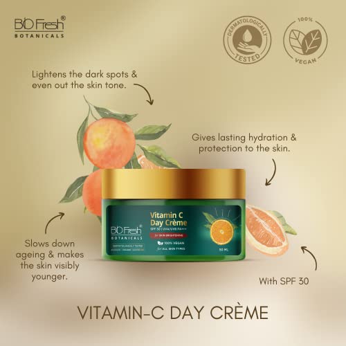 BioFresh Botanicals Vitamin C Face Wash & Serum With Day Night Cream Complete Face Skin Care Kit For Men And Women Suitable For All Skin Types