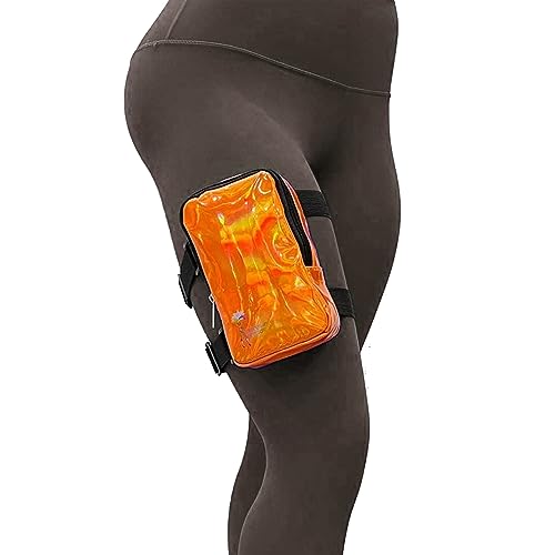 Holographic Thigh Bag, Orange - Image 2
