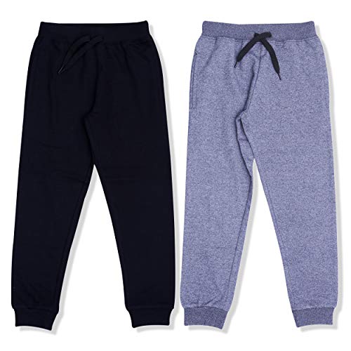Image of Boys Cotton Sweat Pants Regular Fit Pack of 2 (3 to 12 Years)