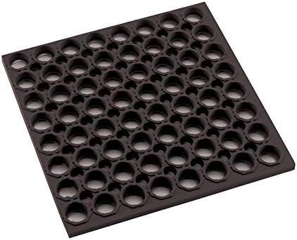 Winco RBMH-35K-R, 3?x5?x3/4" Black Rolled Grease Resistant Anti-Fatigue Rubber Floor Mat with Straight Edges, Commercial Kitchen Mat in Roll
