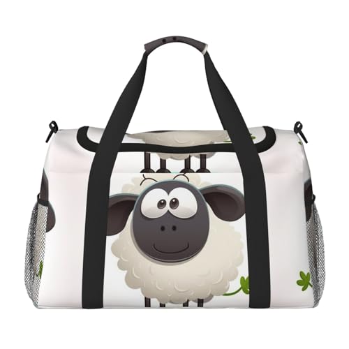 Sheep Travel Duffel Bag Lightweight Waterproof Carry On Tote Bag Foldable Weekender Overnight Bags Sport Gym Bag For Women Men