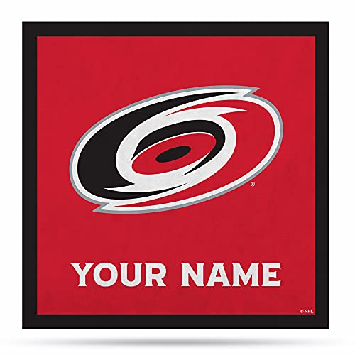 Rico Industries NHL Hockey Carolina Hurricanes Personalized 35" Felt Wall Décor - for Man Cave, Game Room, Office & Bedroom - Made in The USA