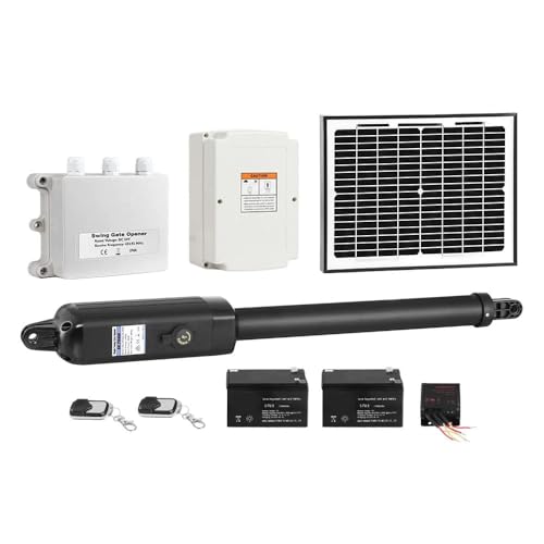 LockMaster 10W 500KG Solar Swing Gate Opener, Electric Home Security Door Lock