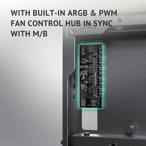 Antec Flux Pro, 6 x PWM Fans Included, High-Airflow Front Panel with Walnut Wood, iShift PSU 90° Mount, USB3.0 x 2, Type-C, 420mm Radiator Support, Temp. Display, Full-Tower E-ATX PC Case by Antec - Image 6