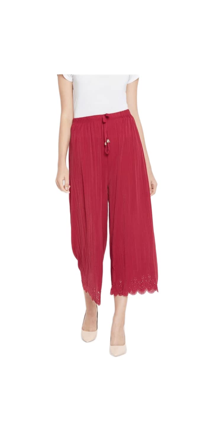 thrifty thread we promise comfort Women's Parallel Pallazzo Red-picture-0
