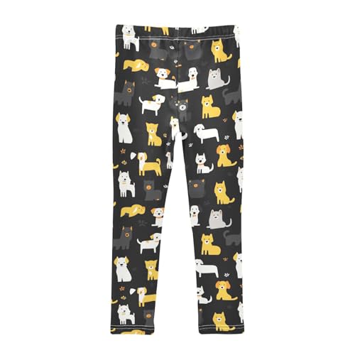 Doodle Dog Abstract Girls Casual Leggings for Kids Printed Long Pant Bottoms Stretch and Soft2