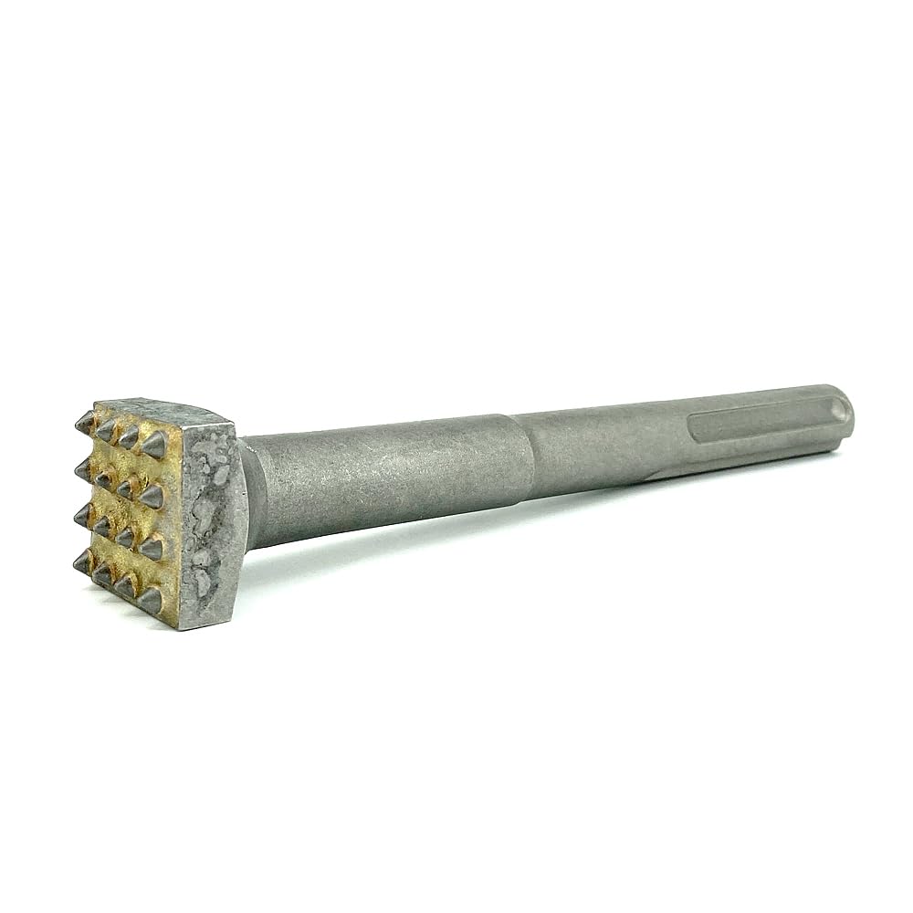 8.2in 16 Tips Bushing Tool for Concrete Stone Bricks, SDS Max Bushing Tool, Square Head Bushing Bit Concrete Roughness Coating Remove Bushing Bit for Rotary Hammer, 5 Slots