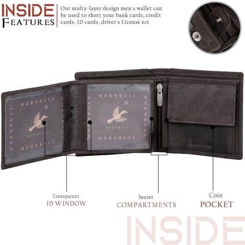 HORNBULL Vegas Coffee Hunter RFID Blocking Leather Wallet for Men | Wallets Men Leather | Mens Wallet 4