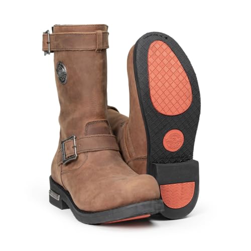 Image of Milwaukee Leather Men's Classic Leather Engineer Motorcycle Biker Boots | Premium Material, Round Toe, Rider Ready, Durable Everyday Wear