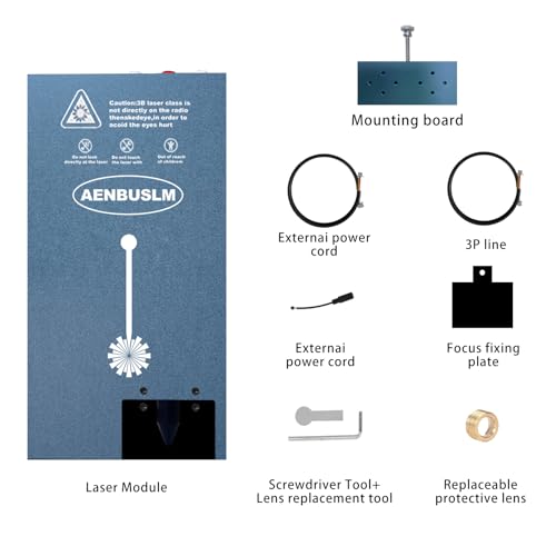 160W Laser Engraving Cutting Module with Built-in Air Assist, 20W(20000mW) Output Power,Built-in FAC,Compressed Spot CNC Carving DIY Laser Master for Laser Cutter Laser Engraver Machine - Class 4 - Image 6