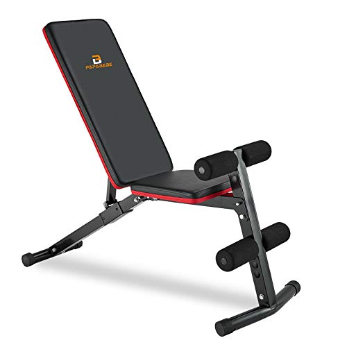 papababe Weight Bench, Workout Bench with Upgraded Wider Backrest for Bench Press Full Body Workout