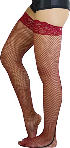 Image of ToBeInStyle Women's Timeless Backseam Fishnet Stocking