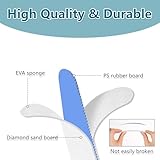 elzle 10 PCS Professional Nail Files Set,100/180 Grit Double-Sided Emery Board Nail File, Nail Styling Tools Pet Grooming Tools for Home and Salon Use, Half-Moon(White) - Image 3