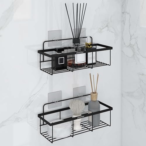 Plantex No Drill Bathroom Shelves/GI Steel Self Adhesive Bathroom...