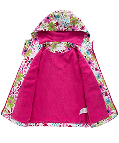 Hiheart Boys Girls Fleece Lined Hooded Jackets Waterproof Outdoor Windbreaker3