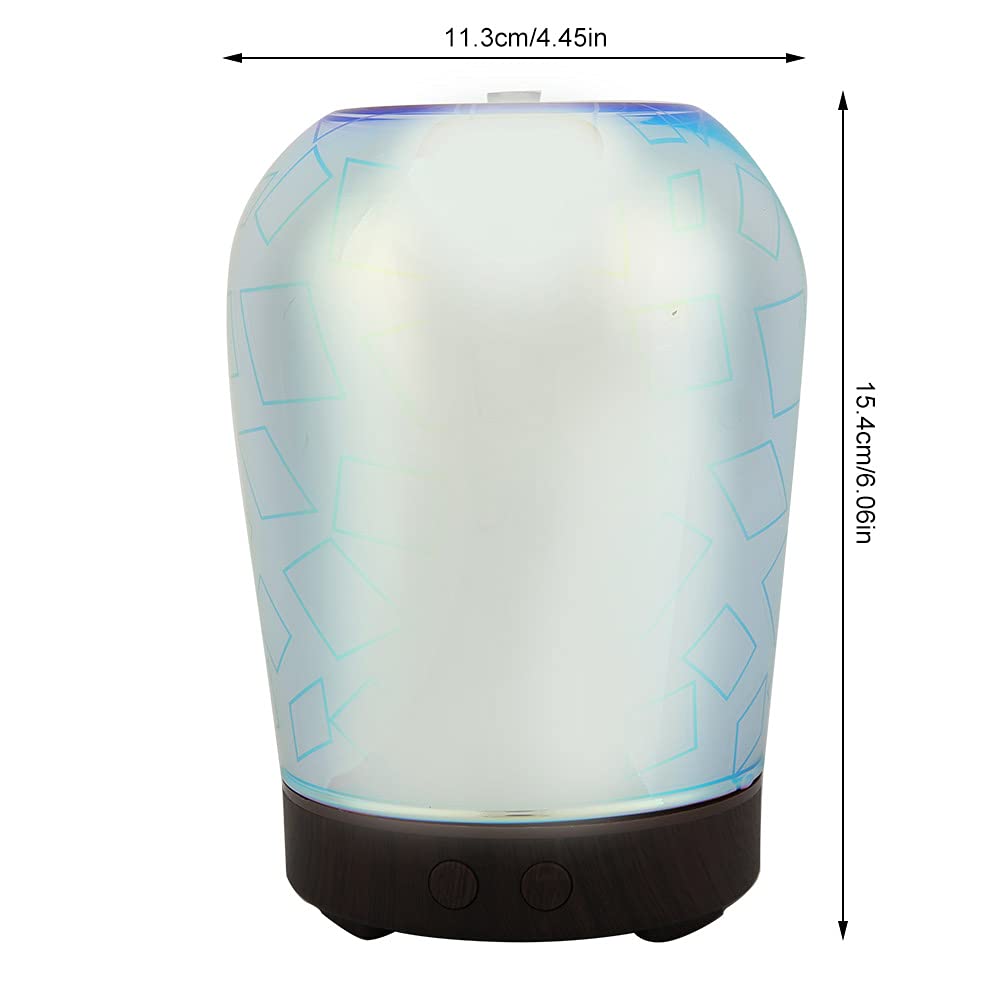 Umidificatore diffusore per aromaterapia ad ultrasuoni 100ml con luce notturna a LED, silenzioso, spegnimento automatico, per soggiorno camera da letto