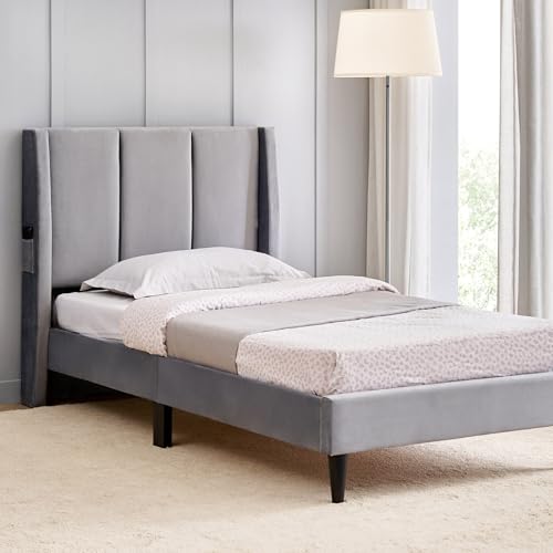 Image of Home Centre | Helios - Bravo | Engineered Wood | Single Beds | Grey | 1 Year Warranty