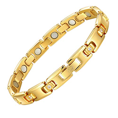 JEROOT Magnetarmband,Reines Titan-Power Damen Magnetische Armbänder für...