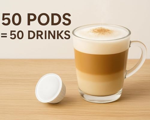 Dolce Gusto Compatible Milk Pods for Latte Macchiato & Cappuccino (Pack of 50 Capsules)
