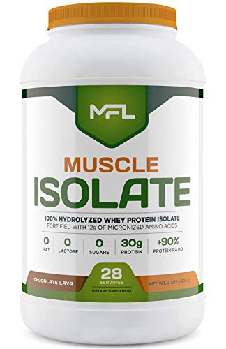 MFL 100% Isolate Protein l 30g of Protein l 12g Amino Acids l Keto Friendly l Low Carbs l 2 lbs. (Chocolate Lava)