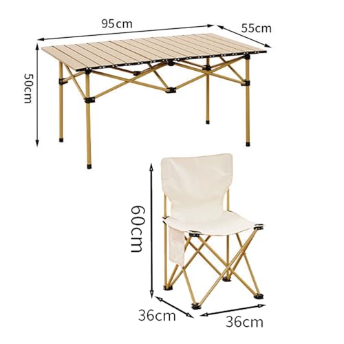 Ensemble de chaises de camping légères et table en alu durable - 3