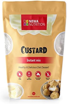 Custard Instant Mix, Custard Powder (Vanilla), Low carb, Gluten Free, Sugar Free - 8 oz. Low Calories 80 gr per serving. NO SUGAR ADDED