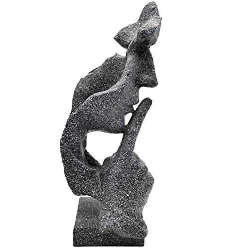 Thinker Statue Keep-Silence Office Décor - Silence Is Gold Abstract Sculpture Keep Silent Men Figurine Creative Face Sculpture(Stone) #TOP2