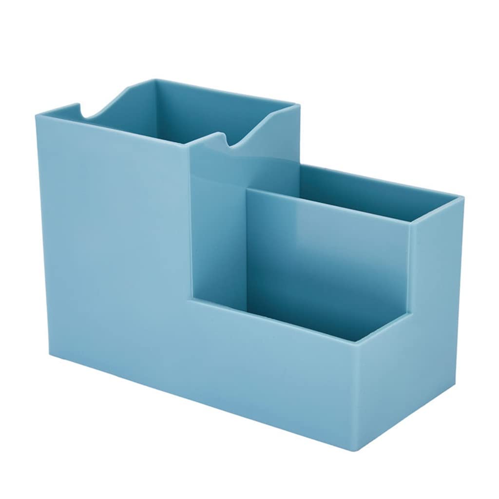 Portalápices Multifuncional Creativo, Caja de Almacenamiento de Escritorio de Color Kawaii, portalápices (Estilo Blanco 10 * 15 * 7,4 cm)