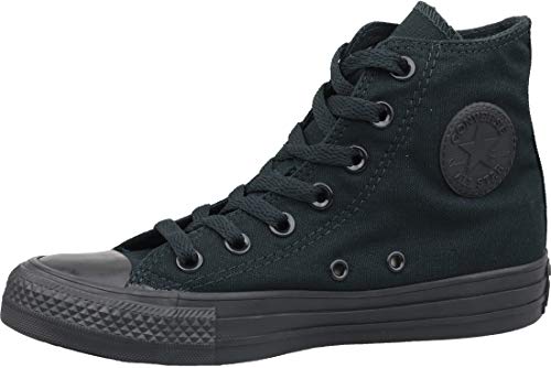 Image of Converse Chuck Taylor All Star Hi Top Black Monochrome Canvas Shoes men's 12