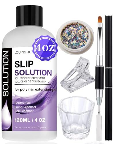 LOUINSTIC PolyGel Slip Solution - 4oz, Nail...