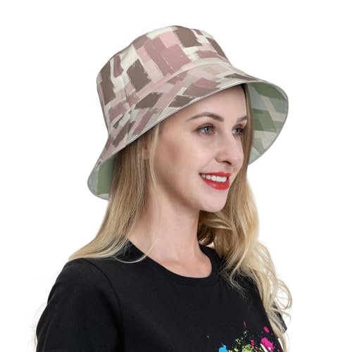 Image of Bucket Hat Double-Side-Wear Reversible Sun Hat Beach Travel Hiking for Women Men