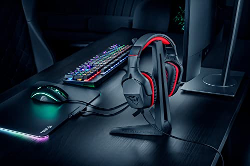 Trust Gaming GXT 260 Cendor Support pour Casque Gamer, Porte Casque avec Patins en Caoutchouc, Organisateur de Bureau, Support de Écouteurs, Accessoire Gaming - Noir