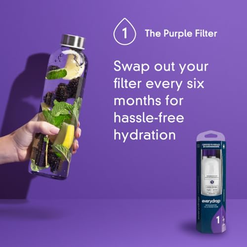 everydrop by Whirlpool Ice and Water Refrigerator Filter 1, EDR1RXD1, Single-Pack , Purple view 6