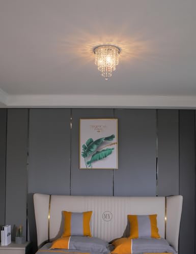 Surpars House Ceiling Light, Mini Chandelier, Silver Crystal Ceiling Lighting Fixture for Living Room,Bedroom,Dining Room,Kitchen,Office, Hallway (Contemporary) - Cosy Home Interiors Surpars House Ceiling Light, Mini Chandelier, Silver Crystal Ceiling Lighting Fixture for Living Room,Bedroom,Dining Room,Kitchen,Office, Hallway (Contemporary) - Image 4