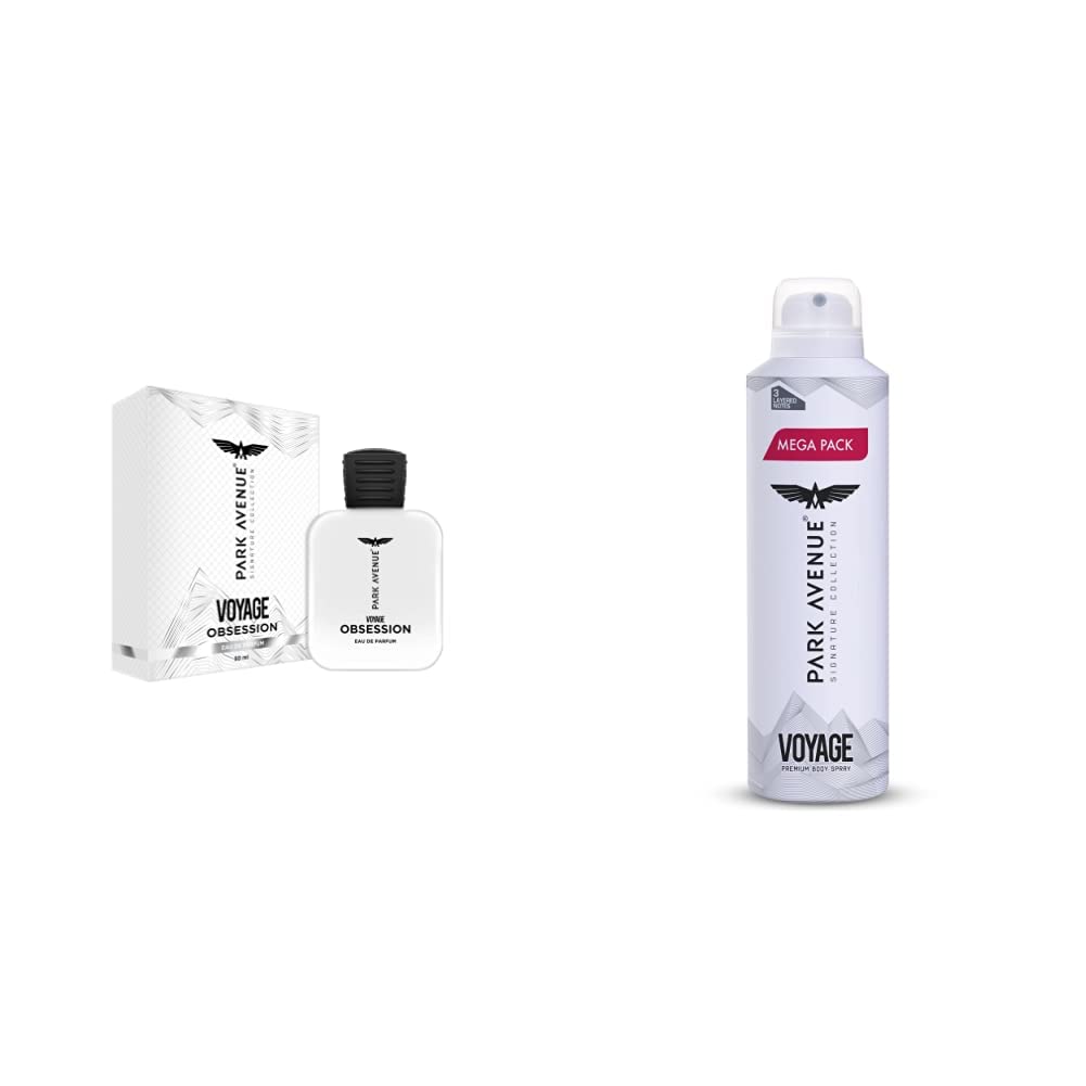Park Avenue Men Voyage Obsession Eau De Parfum, 50 Ml & Voyage Signature Amber Deodorant Spray, 220Ml