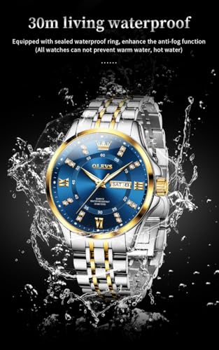 Image of OLEVS Men Leather Watches Black Ultra Thin 6.5mm Minimalist Dress Fashion Simple Casual Waterproof Date Watch for Men