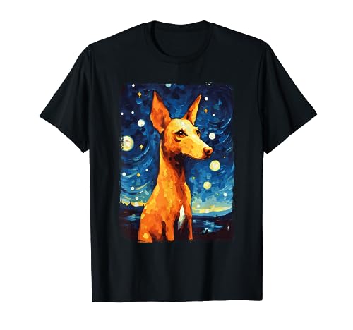 Podenco Starry Night Ibizian Hound Camiseta