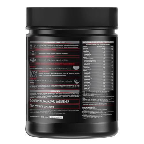 Image of MuscleBlaze Super Gainer XXL (Chocolate, 500g / 1.1lbs, 5 Servings) |Muscle Mass High Protein Gainer