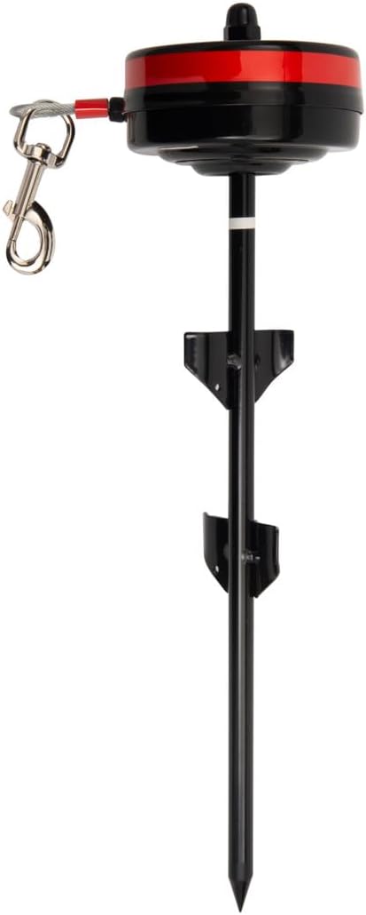 Lixit® Bracket Mount and Stake Retractable Leash Tie Outs for Dogs (Small (Pack of 1), Stake)