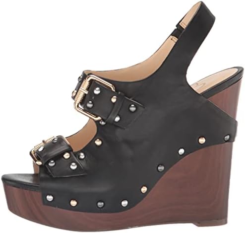 Jessica Simpson Women's Tymina Wedge Sandal, Black, 6.5 | Image 7